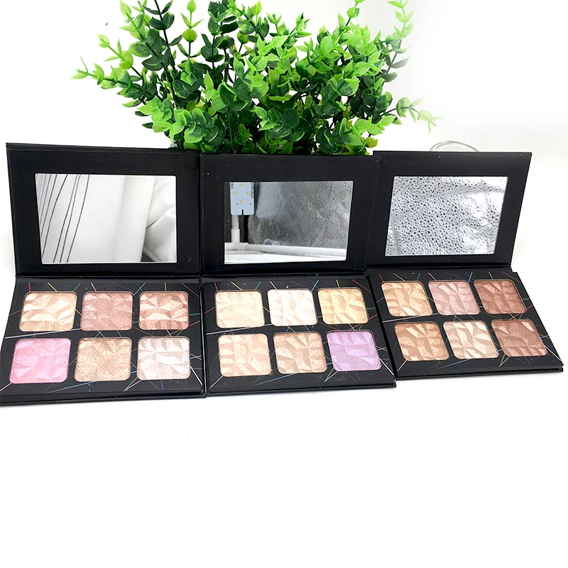 6 Bronzer Vegan Personal Custom Facial Contour Highlights Palette Cosmetics