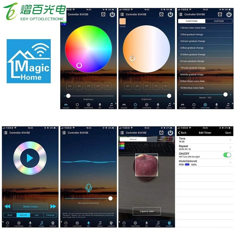 DC5V-28V RGB Tape SMD 5050 Led Wifi Controller WiFi IR LED Controller With Receiver Led Strip IR Remote LED Control