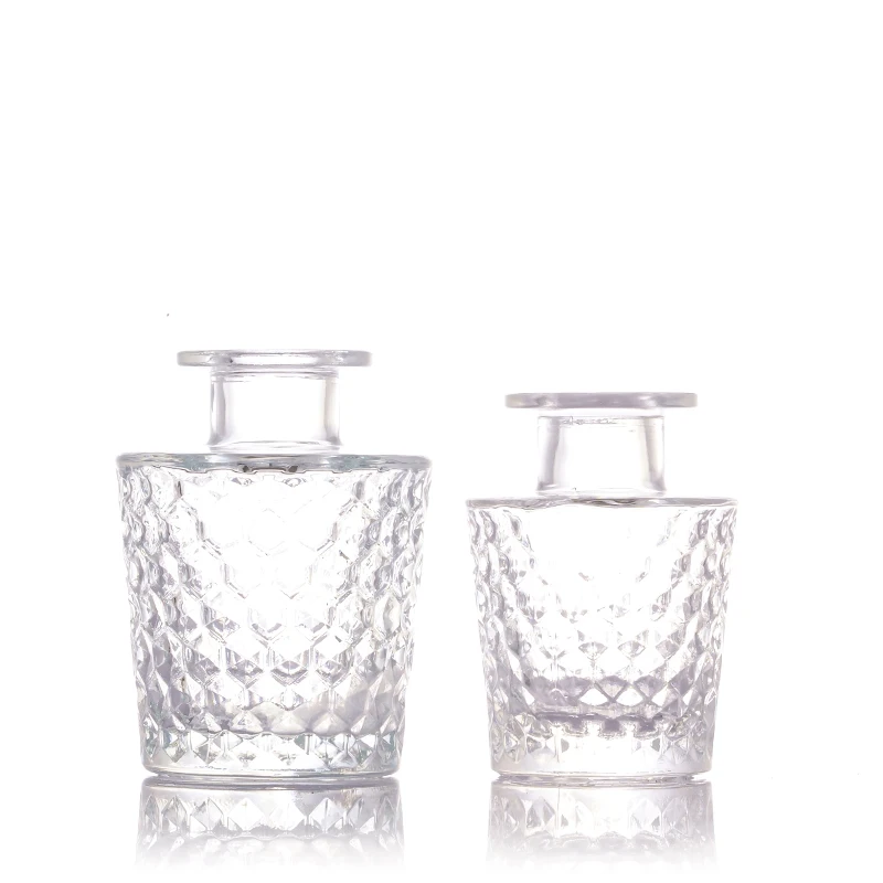 Luxury Home Decor Perfume Fragrance Natural Oil Essential Empty Diffuser Glass Bottle Reed Diffuser With Aroma Flower Stick