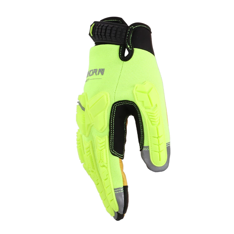 Cowhide Leather Handling gloves Heavy Duty Industrial Work Anti Impact Mechanical Gloves