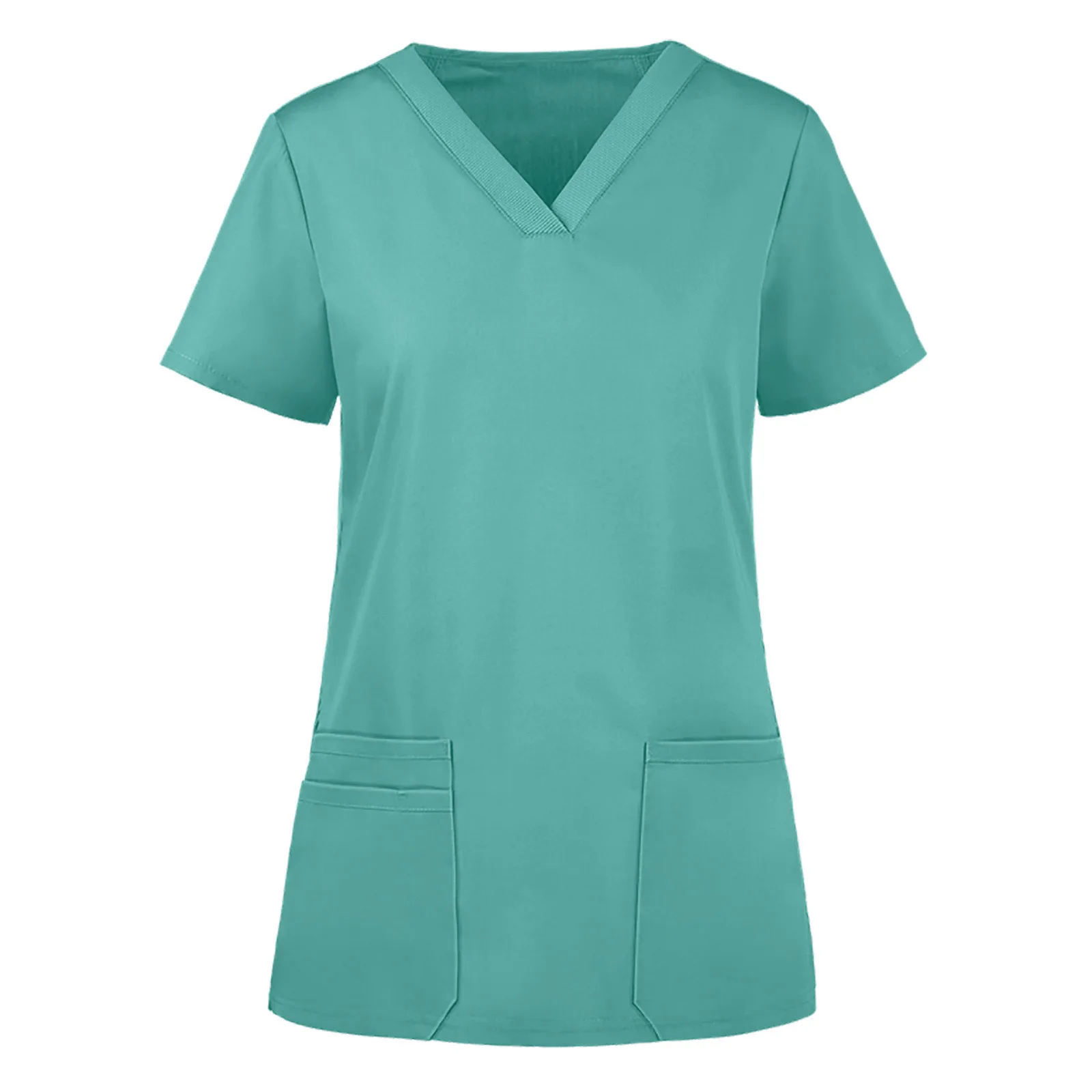 OEM Hospitality Shirt Uniform Logo Slim Scrubs Uniforms V Neck Top Uniform For Women