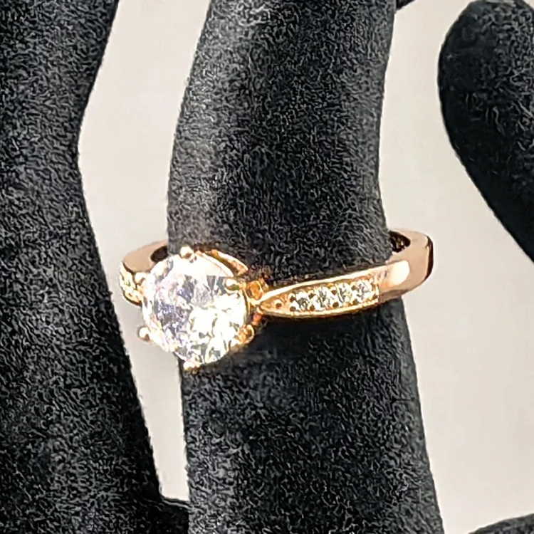 Fashion Delicate Elegant Rose Gold Plated Based S925 sterling silver Moissanite diamond Ring Romantic Wedding Fine Jewelry