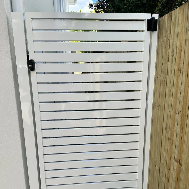 Good Selling Fence Posts Aluminum Gate Rot Proof Aluminum Slat Fencing Gate White Aluminum Gates For Houses