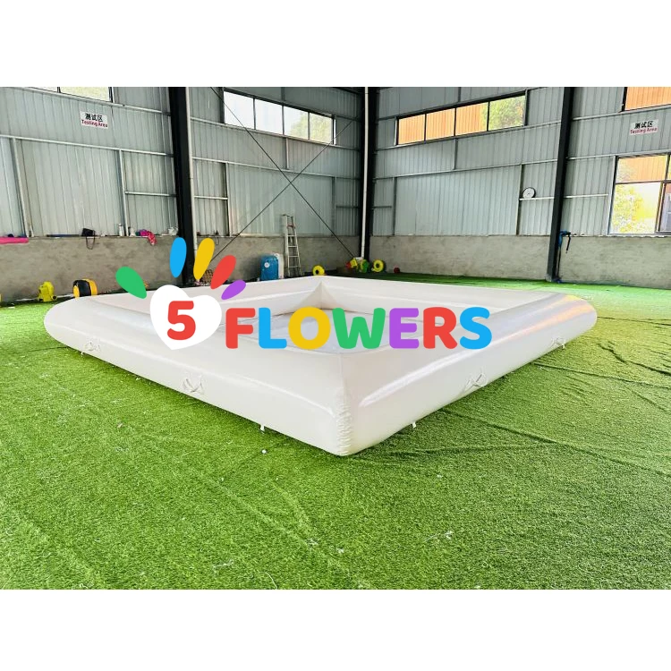 Commercial PVC all white kids play arena race track inflatable bumper car arena inflatable games for playground for children