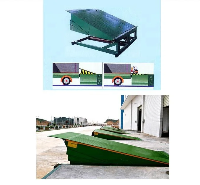 Stationary hydraulic yard ramp/ warehouse cargo loading unloading dock leveler