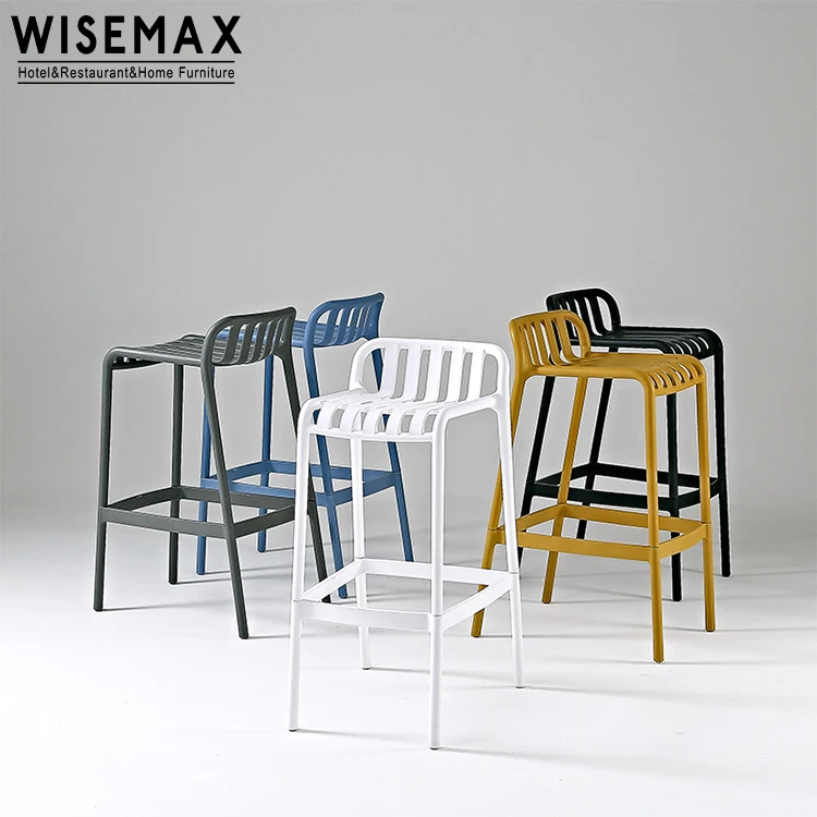 WISEMAX мебель Фабрика оптовая цена Белый полипропиленовый пластиковый стул Штабелируемый силикон коммерческий для ресторана бара