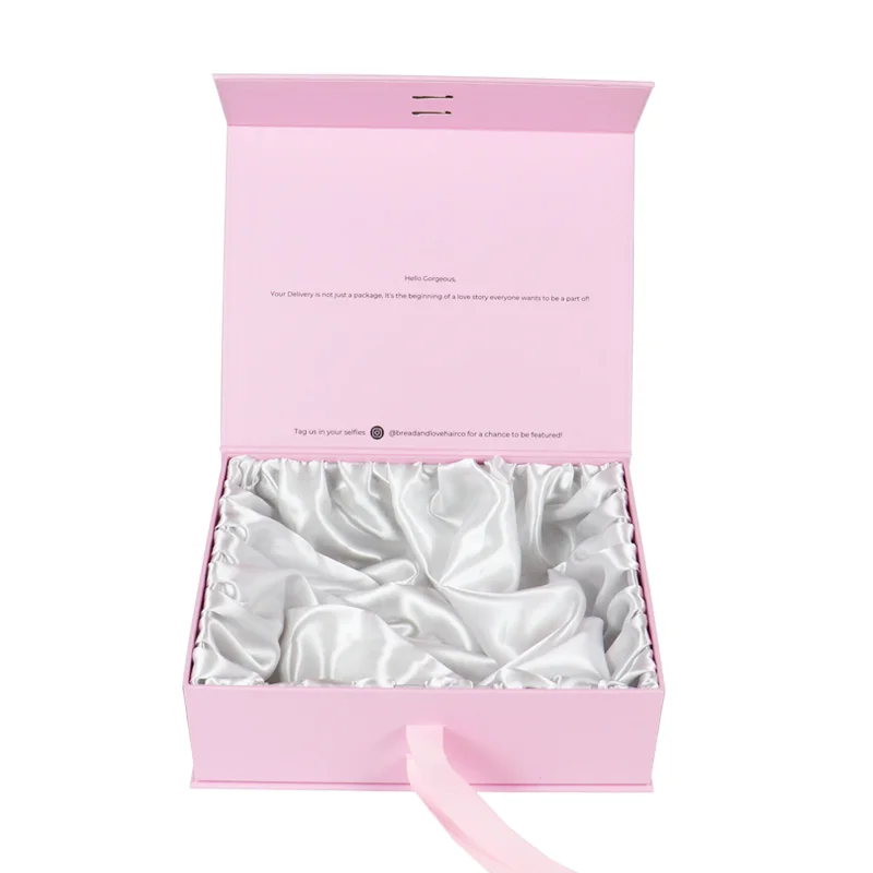 Recycled Hair Clips Karton Packaging Boxes  Biodegradable Magnetic Flat Box Luxury Gift Sets Paper Box for Men and Women