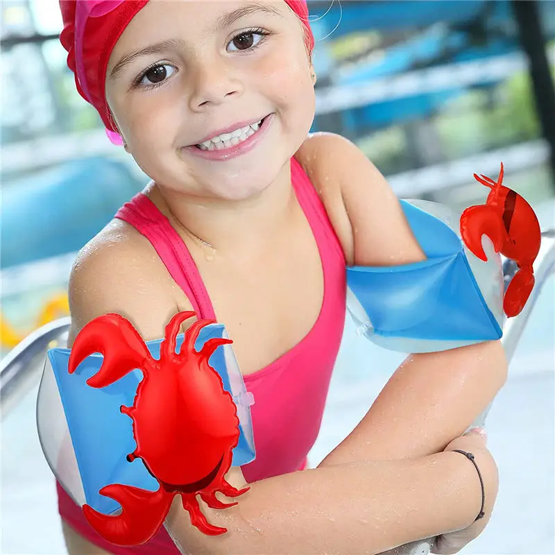 Custom Inflatable Cartoon Armbands Pool Floats Water Wings Swimming Armlets Floater Tube Swimming Arm Ring for Kids