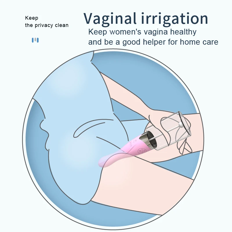 2023 Newly Arrived Female Household Private Hygiene Cleaning Care Electric Silicone Vaginal Irrigation