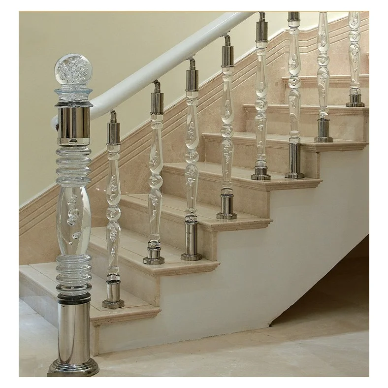 TAKA Acrylic Stair Railing Beautiful Crystal Handrail For Stairs