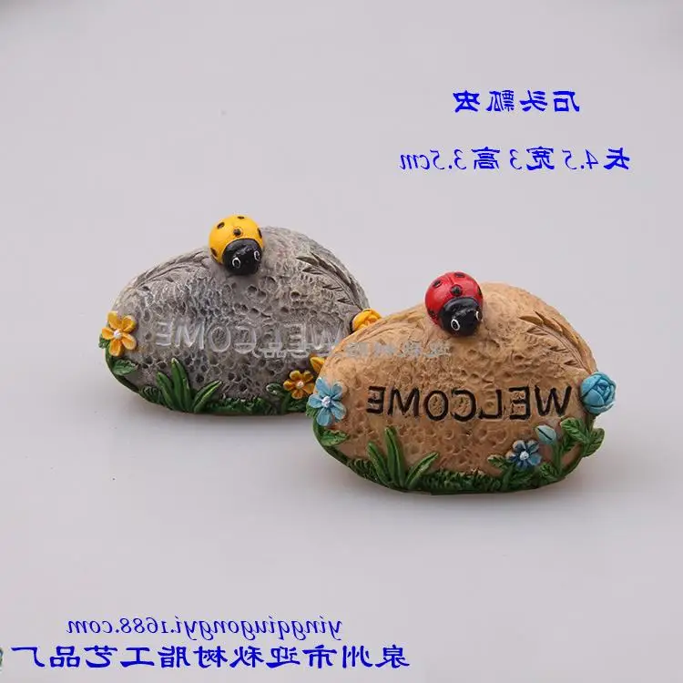 Quyingqiu пейзажная каменная Стрекоза Божья коровка умственная песочница крошечный цветочный горшок аксессуары декоративные украшения