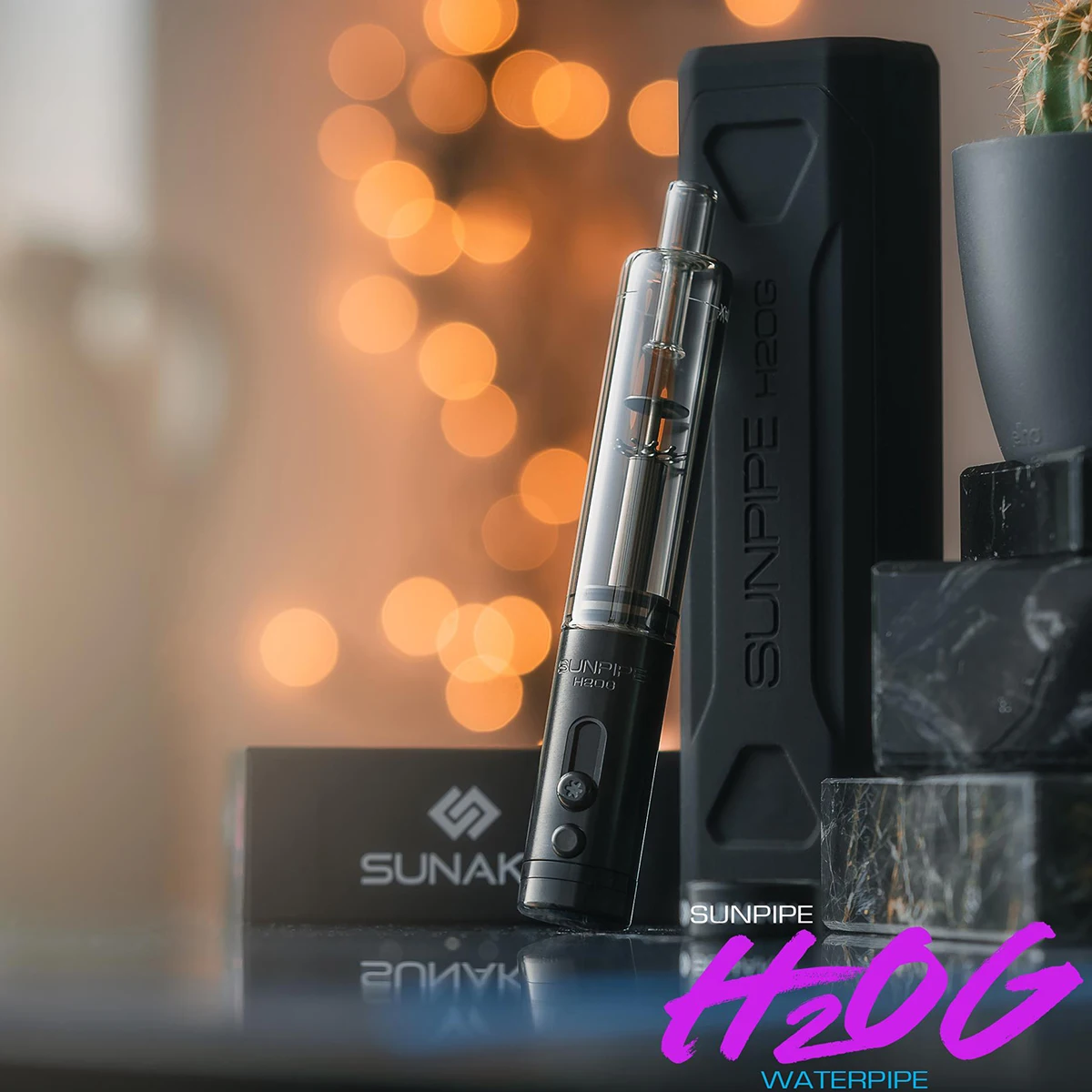 
Volcanee Newest Popular Sunpipe H20G Stainless Steel Dry herb Vaporizer water pipe 