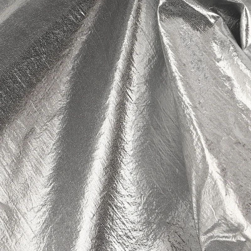 380t 100 Nylon Taffeta Gold Printing Fabric 20d Nylon Metal Silver Fashion Fabric For Coat