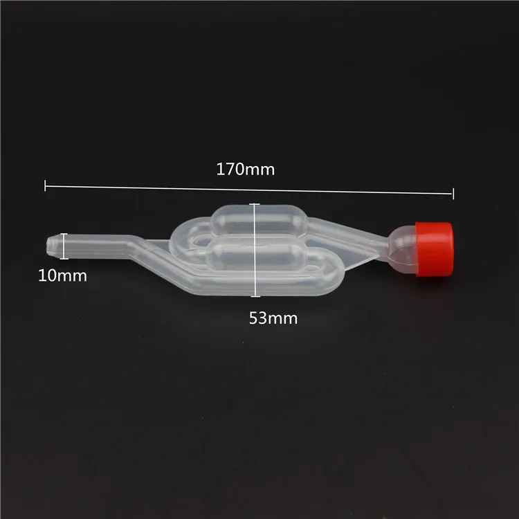 Plastic Air Lock Fermentation Wine Twin Bubble Airlock with Lid Home Brewing Beer Making