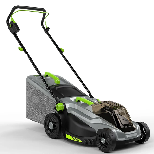 40v Cordless Electric Lawn Mower Hand Push Plastic Deck Grass Cutter for Garden