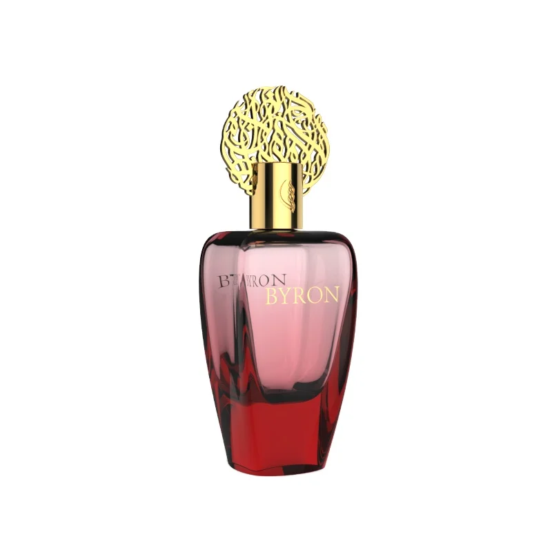 50ml 100ml Trapezoidal Cylinder Glass Perfume Bottle Botol Parfum Botol with  Design Patterns Cap