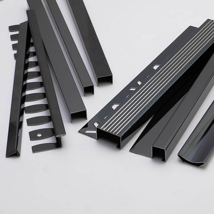Foshan Niu Yuan Fast Delivery Customized tile trim stainless steel stair nosing