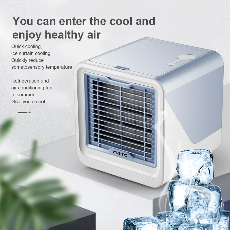 Refrigeration Purification Humidification 500ml Air Mini Cooling Mist Rechargeable Fan With Colorful Breathing Lights