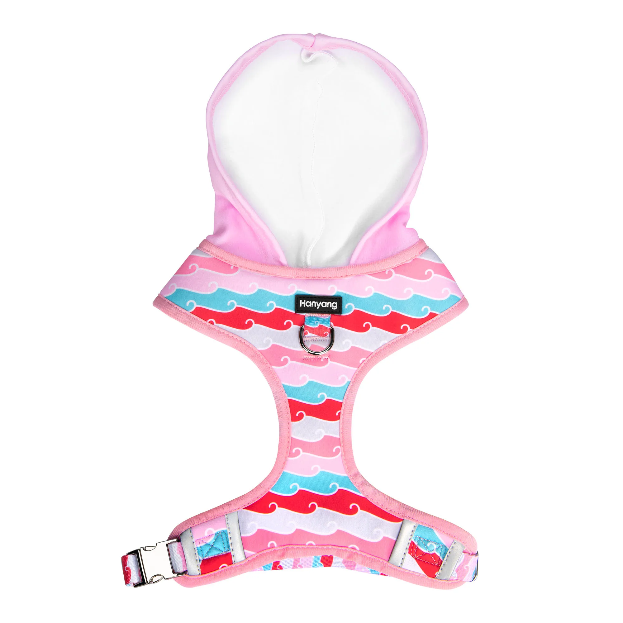 Latest Design High Quality Pet Harness Sublimation Accessories Adjustable Walking Reflective Harness With Hood