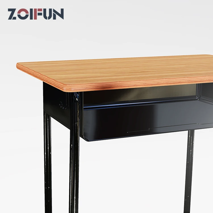 Single Primary School Furniture Student Desk And Chair Classroom Metal School Desk And Chair Set