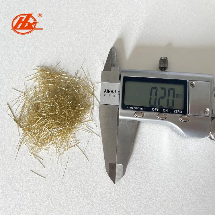 0.2mm/13mm Micro Steel Fiber with Copper Coating for Concrete Slab