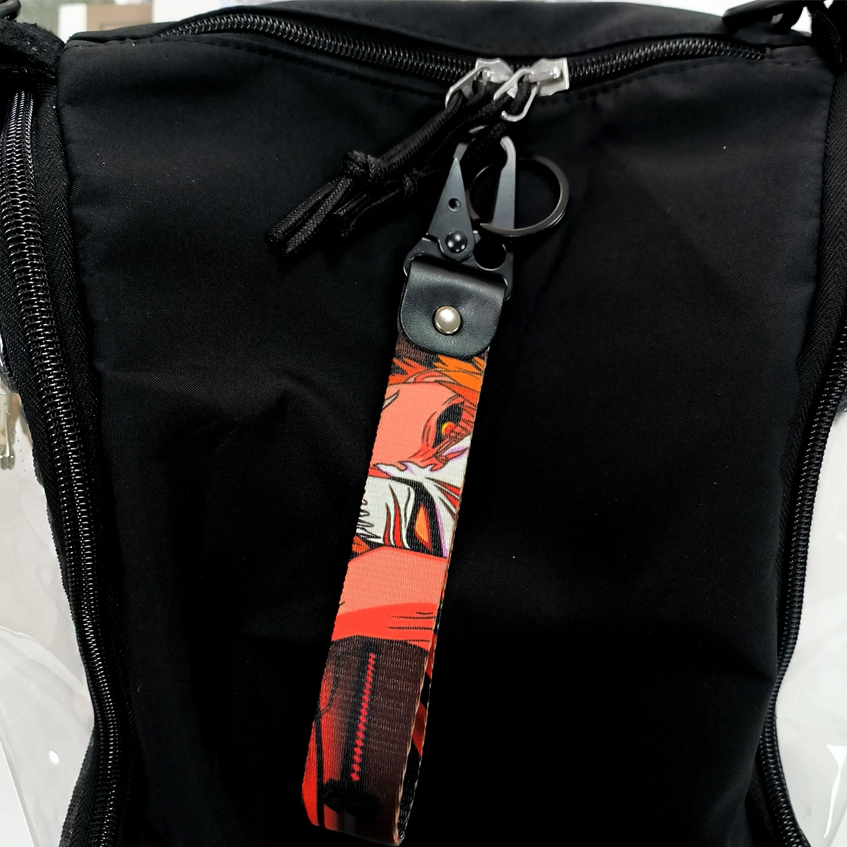 Demon Slayer Custom Eagle Beak Buckle Wrist Anime Keychain Jujutsu Kaisen Character Woven Sublimated Polyester Keychain