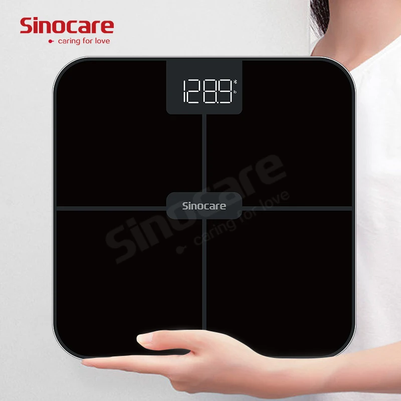 Sinocare Electronic Digital Weighing Scale Wireless Scales Weighing Electronic Smart Bathroom Scale