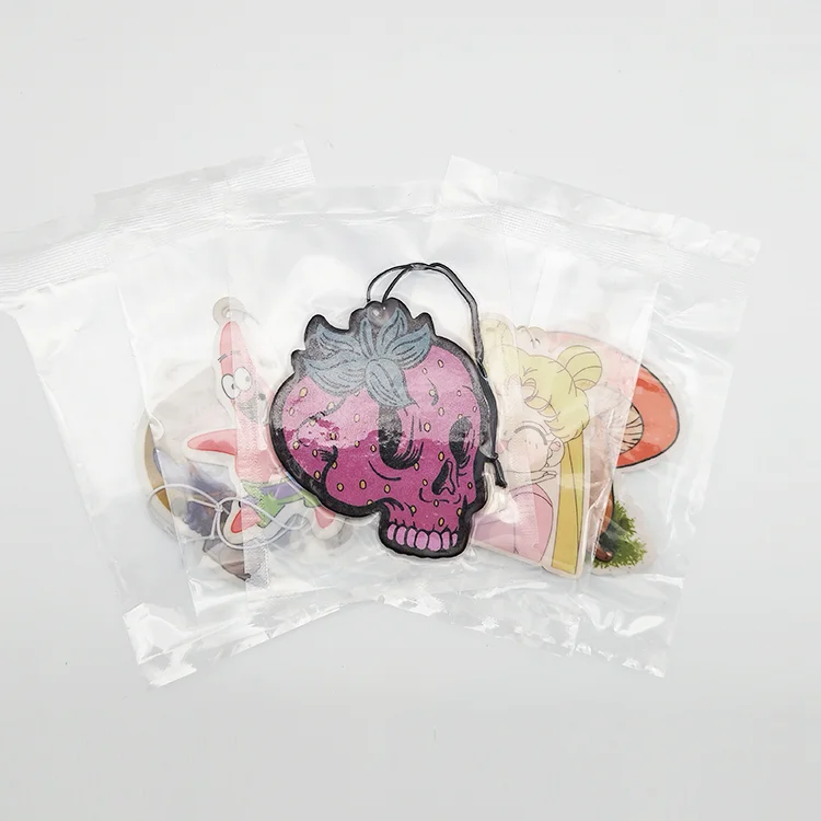 Customized Logo All Scents Refresh Paper Luxury Car Air Freshener With Custom Packaging