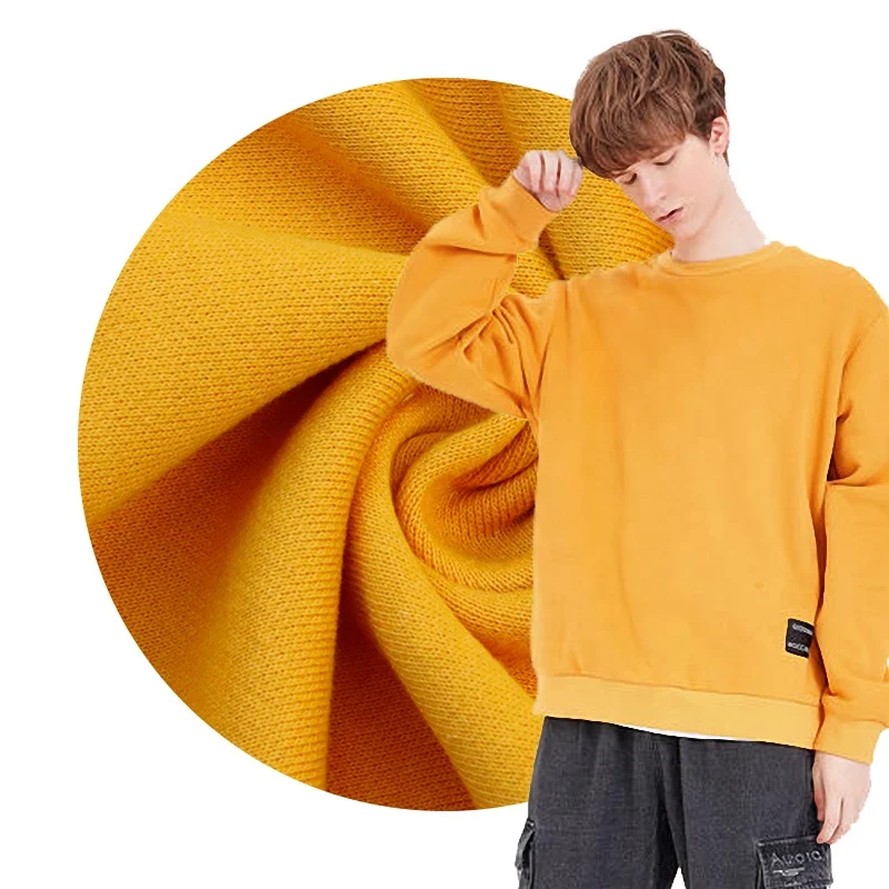 Трикотажная махровая ткань 32S 100% г/кв. М