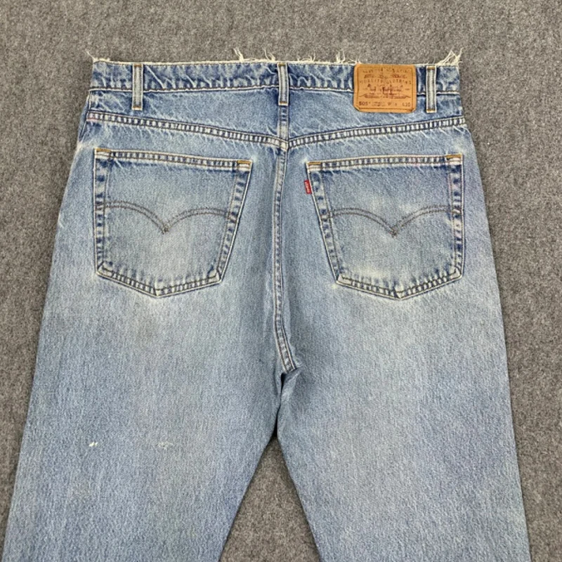 DiZNEW popular solid color print denim factory shiny green stone wash paint best quality slim men denim pants jeans