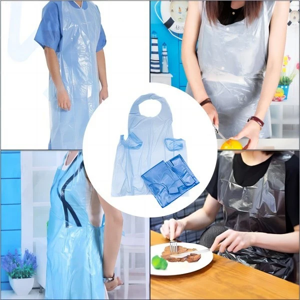 Waterproof HDPE LDPE industrial kitchen use Plastic cheap disposable nonwoven surgical apron sterile