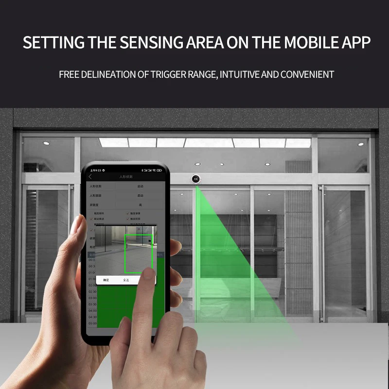 CUMU Automatic Door Waterproof Sensor with Monitoring Camera Electric Door Image Sensor Sensor