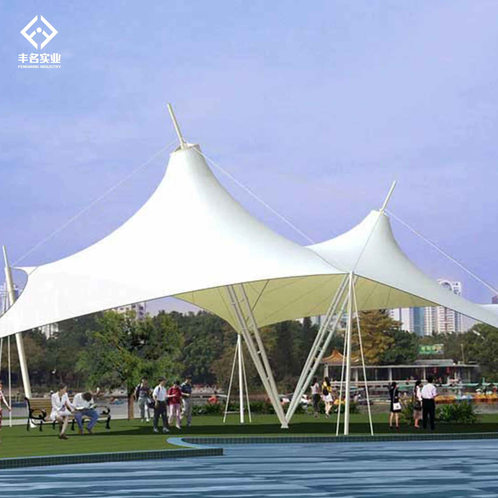 membrane structure building Ptfe/Pvdf/ETFE customizable tensile membrane structure