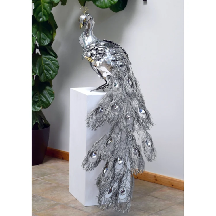 garden park decorative large metal peacock garden statues for sale