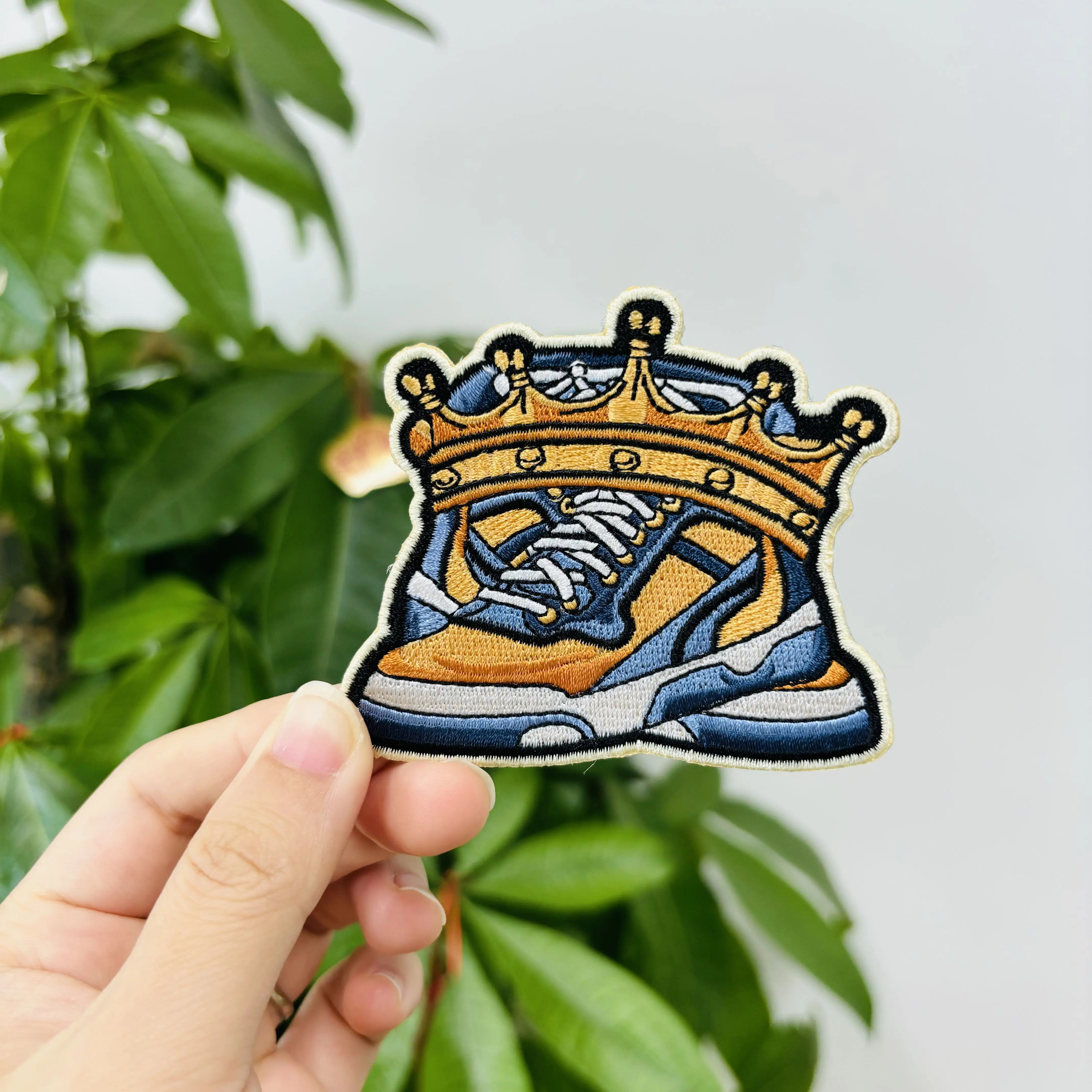 embroidery patches sweatpants Iron On Patches Hoodie Clothing Embroidered Large Custom design logo patch embroidery t shirts