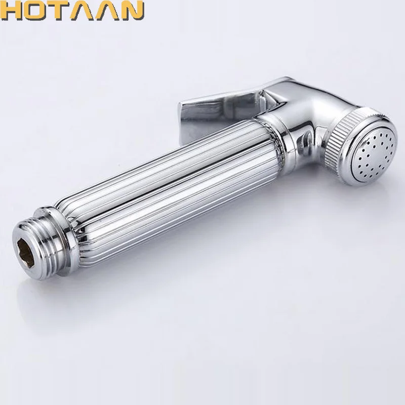 Handheld Chrome Plated Toilet Bidet Sprayer Zinc Alloy Hand Bidet Faucet for Bathroom Hand Sprayer Shower Head Self Cleaning