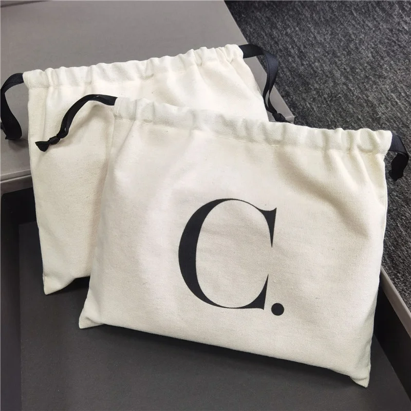 Chuanghua Personalized Nature Cotton Kids Clothing Pouch packaging Cotton Bags With Custom Printed Logo Luxury Dust Bag