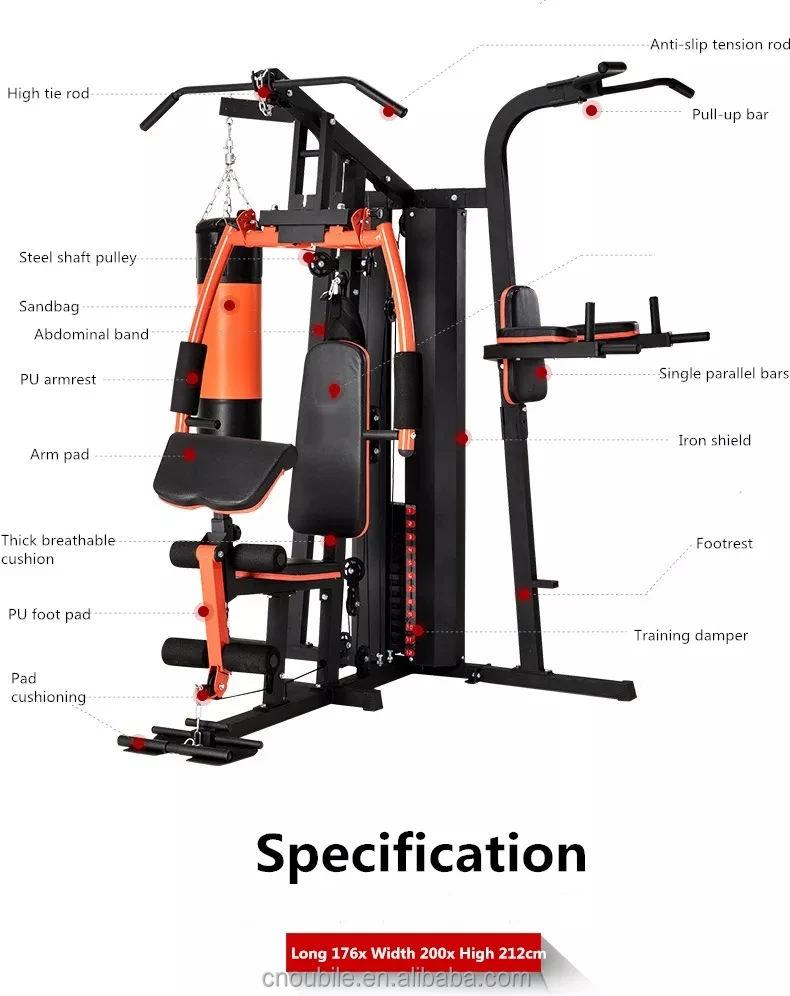 Factory Directly Sale Commercial Gym Weight Standard Powerlifting Multifunctional Training Home Gym Multi Station