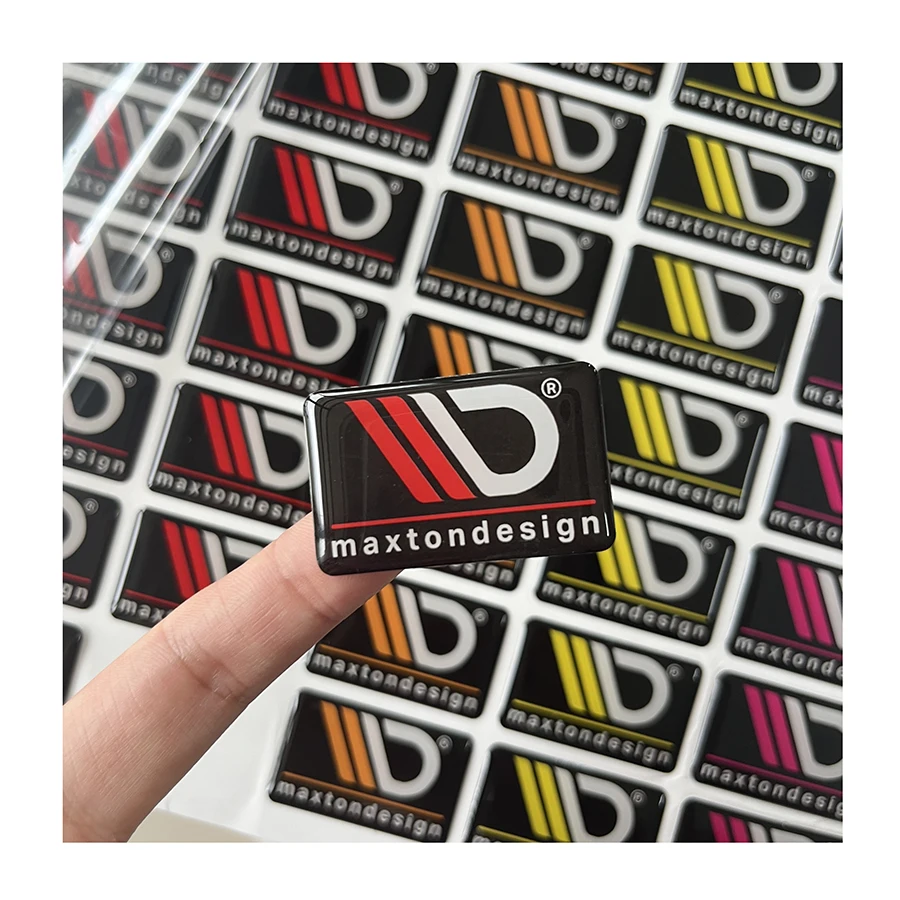 Die Cut Brand Logo Custom Clear Stronger Glue 3D Epoxy Dome Stickers Epoxy Resin Stickers On Sheet