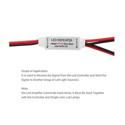 12a Mini Led Amplifier Monochrome Light Strip Light Module Signal Amplifier Power Repeater Controller DC5-24v
