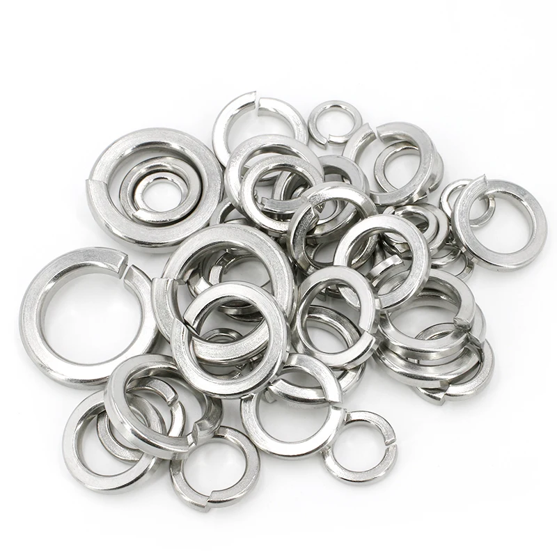 High Quality GB93 Stainless Steel Spring Lock Washer M1.6 M2 M2.5 M3 - M52 Split Lock Washer Fasteners