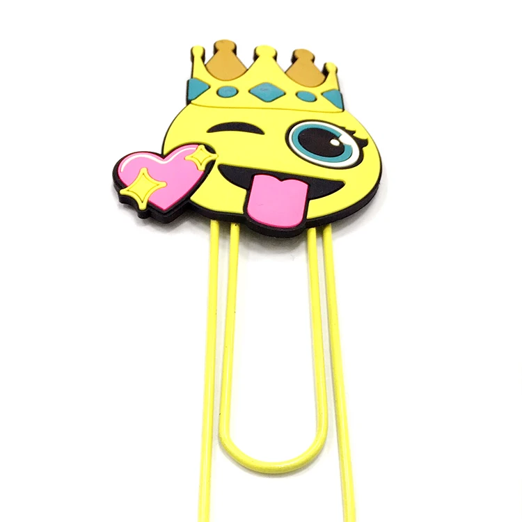 
Best price custom cute cartoon stationery paper clip soft pvc paper clip 