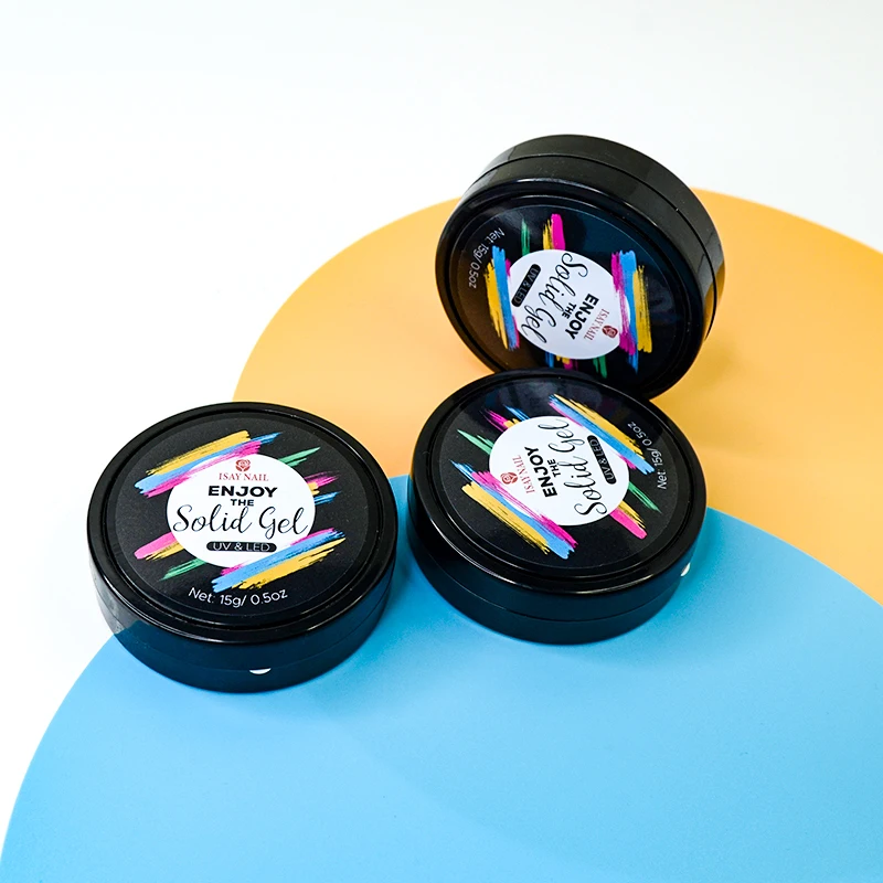 Luxury Nail Set Pudding Mud 4 Colors Solid Cream Nail Gel Palette Soak Off Led UV Gel Nail Polish