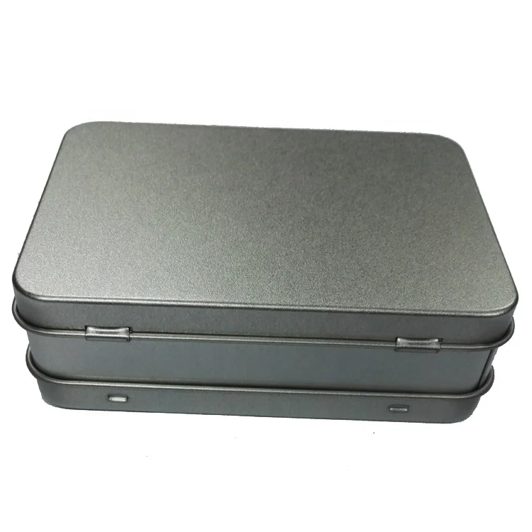 Metal Tin Lunch Box for Cookie Mini Small Silver Each Tin Box in a Poly Bag, Proper Quantity Into an Exporter Carton. Tinplate
