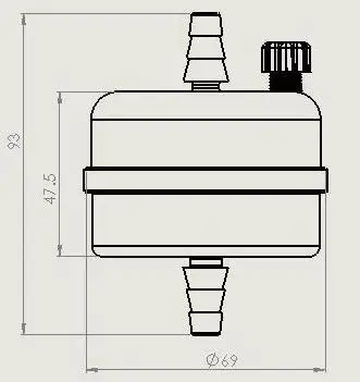 1.5 inches 0.2 um PES Capsule Filter for Aseptic Tissue Culture hose barb