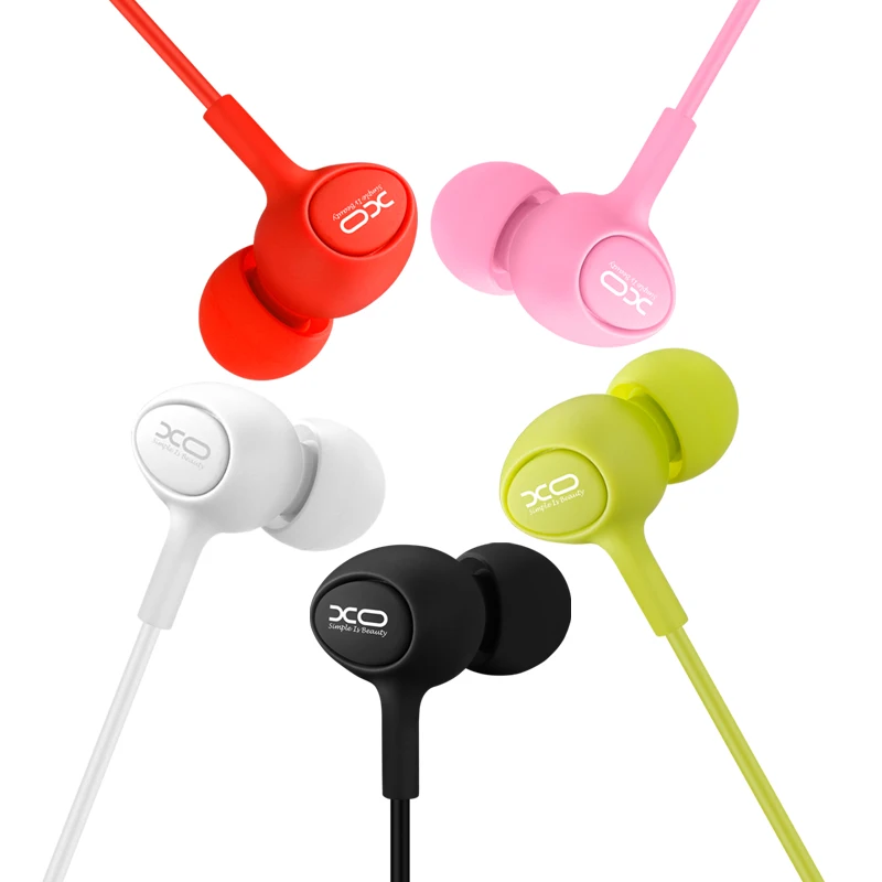 XO-S6 Hot-selling 3.5mm In-ear Wired Earphone 1.2M Android System colorful Candy music Earbuds