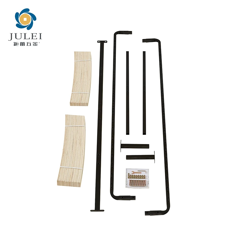 Low Price Matt Brown Metal Platform Bed Base  Metal Bed Frame Mattress For Home Bedroom Furniture