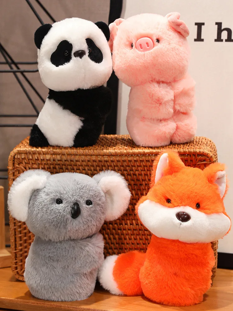 Cute a variety of animal sitting plush toy clap bracelet high quality stuffed toys for children to play with