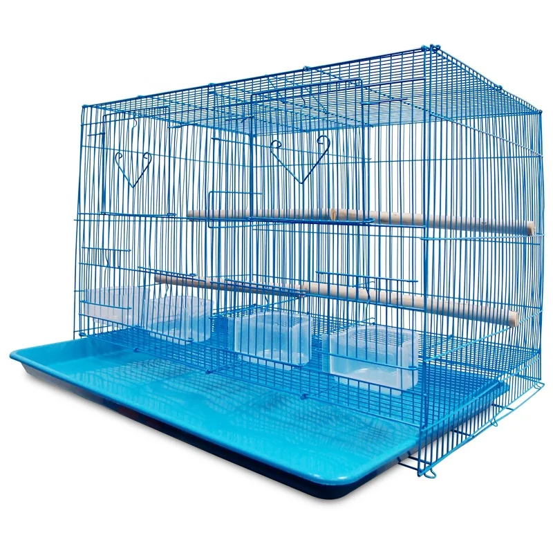 
Metal Square Big Travel Parrot Bird Rabbit Pet Animal Carrier Transport Cage with 4 Cups Aiyue Supplier Manufacturer 