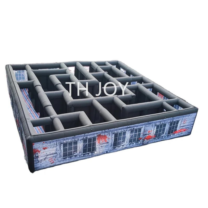 10mX10m for kids playing hide-and-seek Horror Inflatable Commercial party events 2024 New design Haunted House Halloween Maze